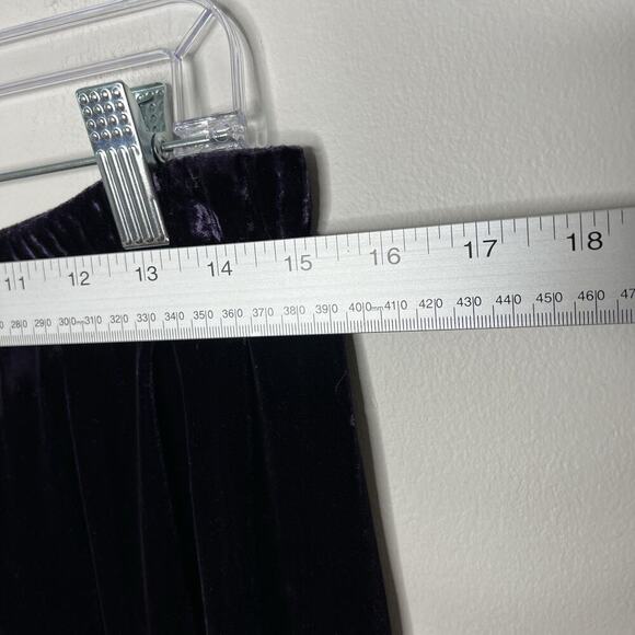 Eileen Fisher Skirt Womens Small Purple Velvet Maxi Silk Blend Elastic Waist - Picture 11 of 11